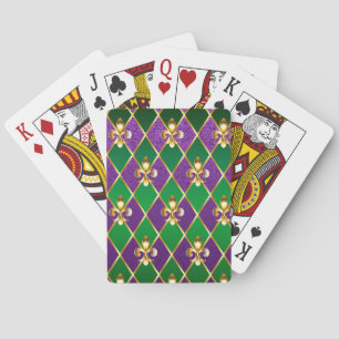Jewellery Background Mardi Gras Playing Cards