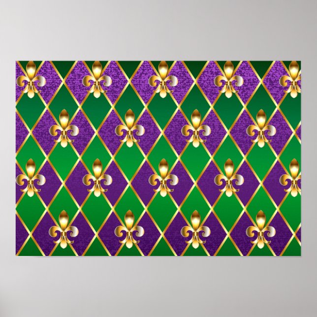 Jewellery Background Mardi Gras Poster (Front)