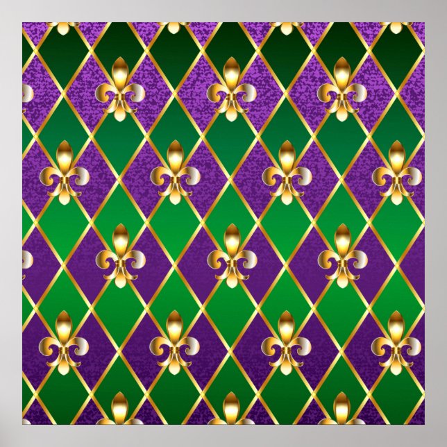 Jewellery Background Mardi Gras Poster (Front)