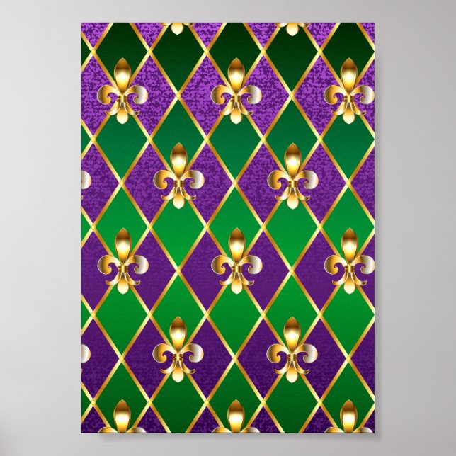 Jewellery Background Mardi Gras Poster (Front)