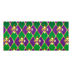 Jewellery Background Mardi Gras Rack Card