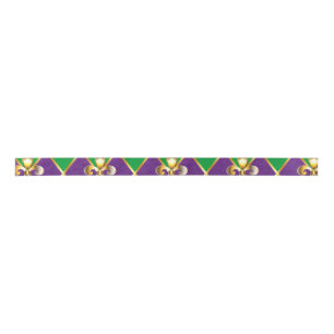 Jewellery Background Mardi Gras Satin Ribbon