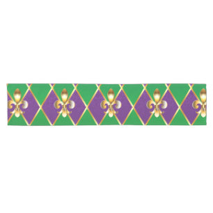 Jewellery Background Mardi Gras Short Table Runner