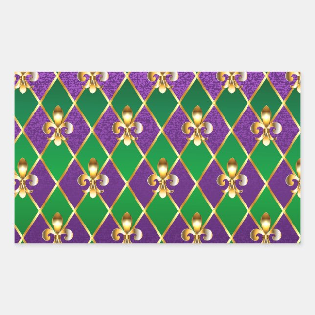 Jewellery Background Mardi Gras Sticker (Front)