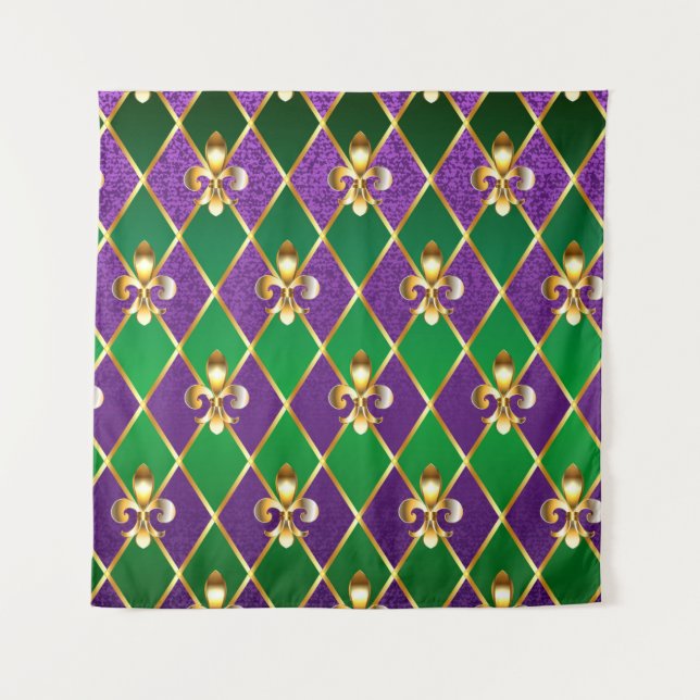 Jewellery Background Mardi Gras Tapestry (Front)