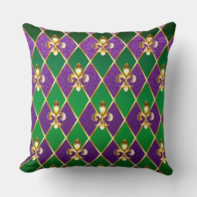 Jewellery Background Mardi Gras Throw Pillow (Front)