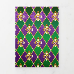 Jewellery Background Mardi Gras Tri-Fold Programme