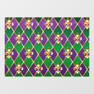 Jewellery Background Mardi Gras Window Cling