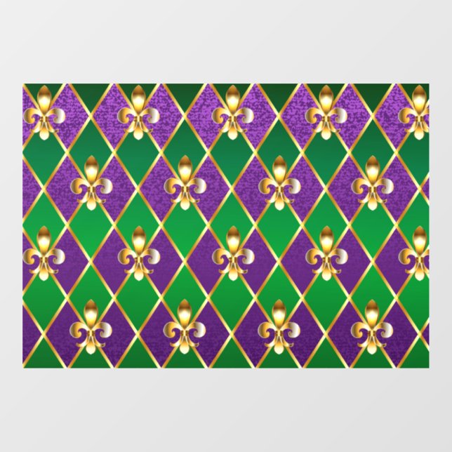 Jewellery Background Mardi Gras Window Cling (Sheet)