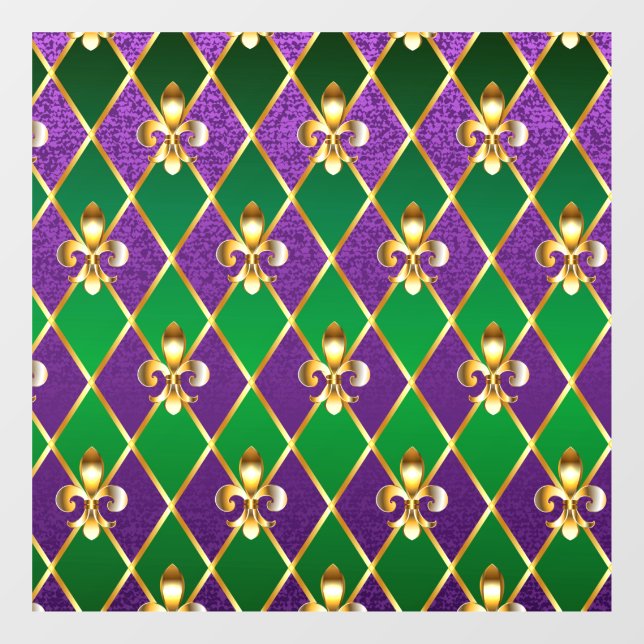 Jewellery Background Mardi Gras Window Cling (Sheet)