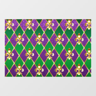 Jewellery Background Mardi Gras Window Cling