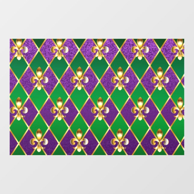Jewellery Background Mardi Gras Window Cling (Sheet)