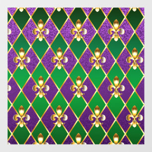 Jewellery Background Mardi Gras Window Cling