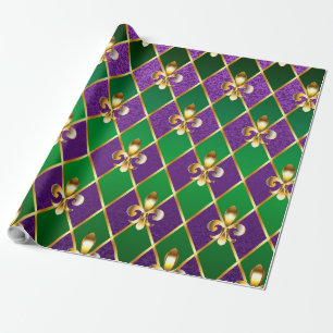 Jewellery Background Mardi Gras Wrapping Paper