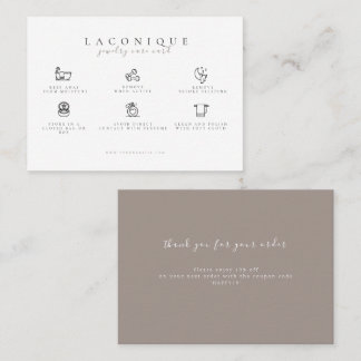  Jewellery Care Instructions | Earring Care Business Card