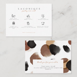  Jewellery Care Instructions   Leopard   Business Card