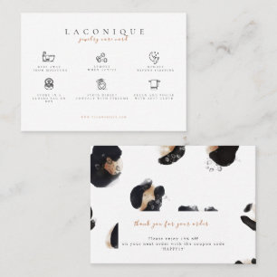  Jewellery Care Instructions   Leopard  Business Card