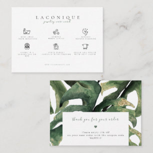  Jewellery Care Instructions   Tropical Business Card