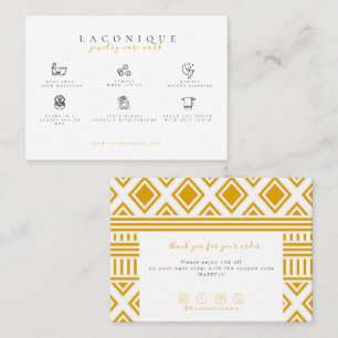  Jewellery Care Instructions   Yellow Business Card