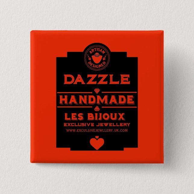 Jewellery Creator 2 Inch Square Button (Front)