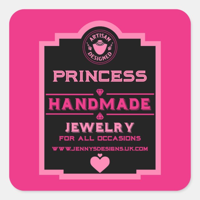 Jewellery Creator Square Sticker (Front)