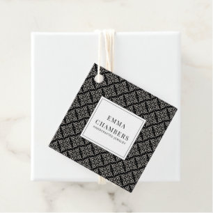 Jewellery Designer Black White Motif Pattern  Favour Tags