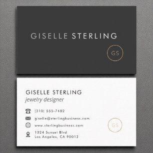 Jewellery Designer Luxury Black Elegant Modern Business Card