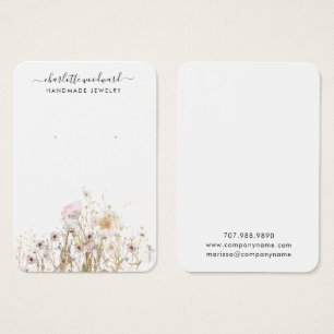 Jewellery Designer Pink Gold Glitter Wildflowers