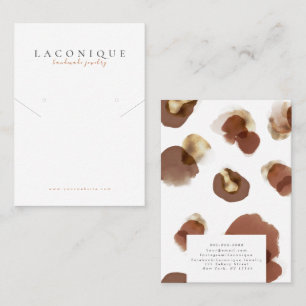 Jewellery Display   Leopard print   Watercolor Business Card