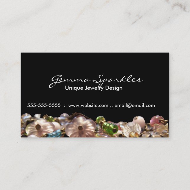 Jewellery double sided Business Cards (Front)