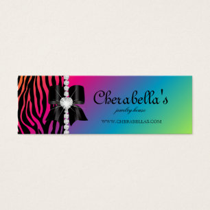 Jewellery Fashion Retail Price Tag Rainbow Zebra
