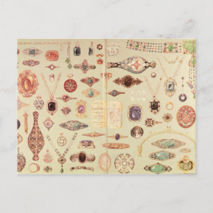 Jewellery from the 'Tiffany Catalogue', 1890 Postcard