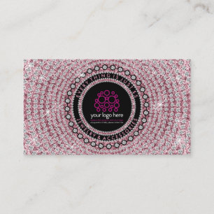 Jewellery Glitter Pink Diamonds Business Card