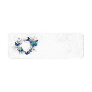 Jewellery Heart with Butterflies Morpho