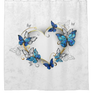Jewellery Heart with Butterflies Morpho