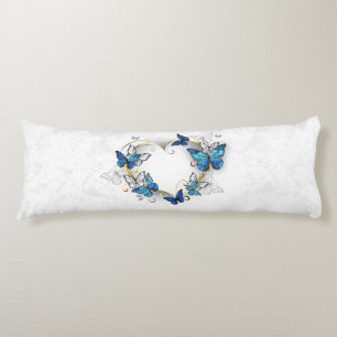 Jewellery Heart with Butterflies Morpho Body Pillow