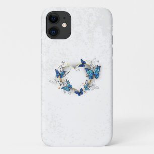 Jewellery Heart with Butterflies Morpho iPhone 11 Case