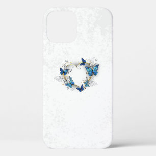 Jewellery Heart with Butterflies Morpho iPhone 12 Case