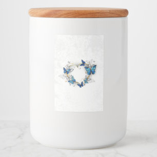 Jewellery Heart with Butterflies Morpho Food Label