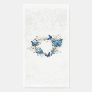 Jewellery Heart with Butterflies Morpho Napkin