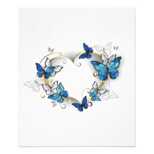 Jewellery Heart with Butterflies Morpho Photo Print