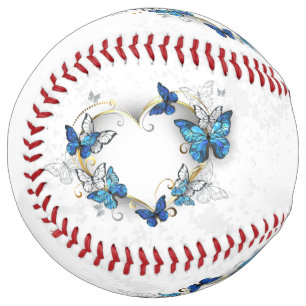 Jewellery Heart with Butterflies Morpho Softball