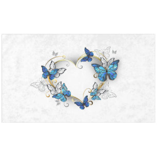 Jewellery Heart with Butterflies Morpho Tablecloth