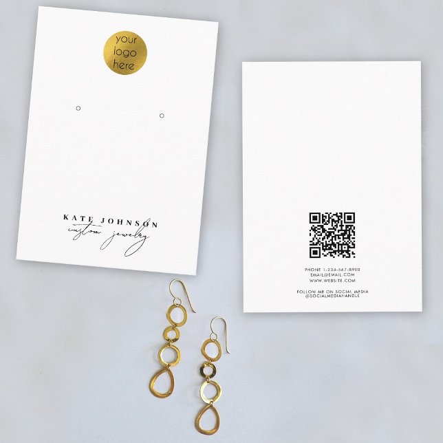Jewellery Holder Earring Display Business Logo Card (Jewelry Holder Earring Display Business Logo Business Card)