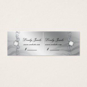 Jewellery Luxury Zebra Price Tag Plum Silver Spark