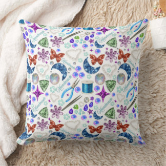 Jewellery Making & Beading Gift crafter Throw Pillow