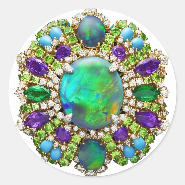 Jewellery Mandala Classic Round Sticker (Front)