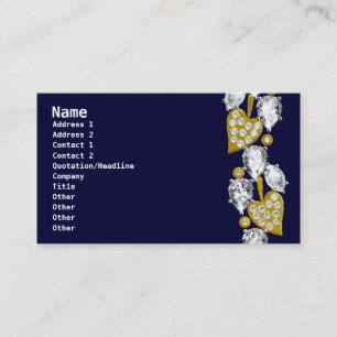 Jewellery-Navy blue Business Card
