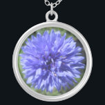 Jewellery - Necklace - Cornflower Blue Bachelors B<br><div class="desc">The beauty of flowers never ceases to amaze, but this little bloom carries astounding "bang for the buck". Only slightly larger than a fifty-cent piece, it has been photographed up close and enlarged to breath-taking detail. The centre is reminiscent of a sea anemone, with translucent tendrils stretching and curling outward....</div>