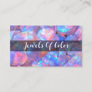 Jewellery Opal Look Colourful Business Cards